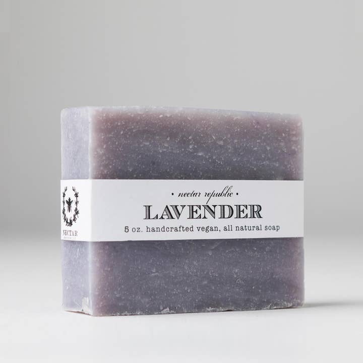 Lavendel: Bade Sæbe (vegansk håndlavet naturlig) for engroshandel hos Nectar Republic