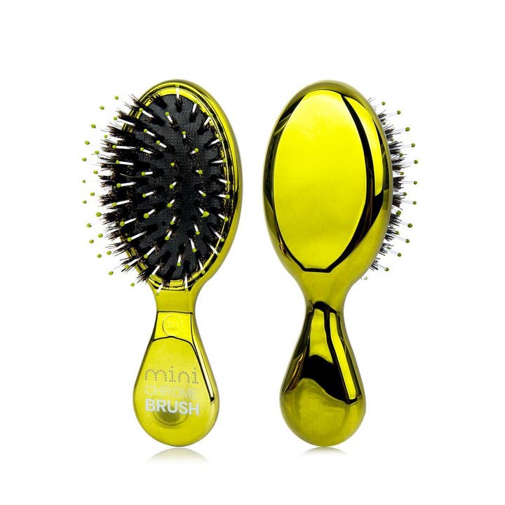 Tiri Pro - Wholesale Hair Brush/Comb - Mini Boar Bristle "Purse Perfect" Hair Brush - Green
