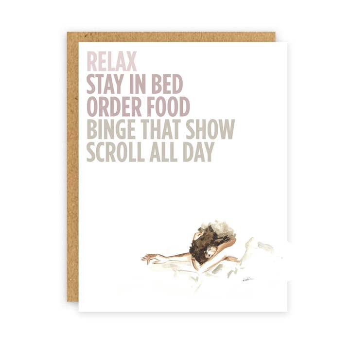 Relax Card for wholesale by Debra Cartwright