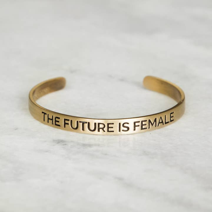 The Future Is Female Cuff (Gold) for wholesale by Bird + Stone