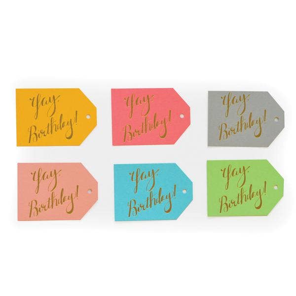 Wild Ink Press – Cartão de presente por atacado – Tags de aniversário Yay | Conjunto de 62
