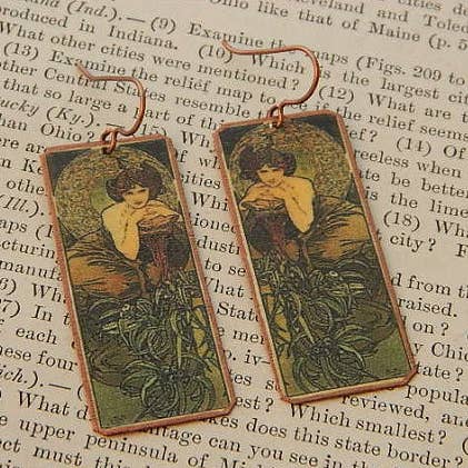 Brincos Mucha Gemas preciosas Esmeralda por atacado de Sarah Wood Studio