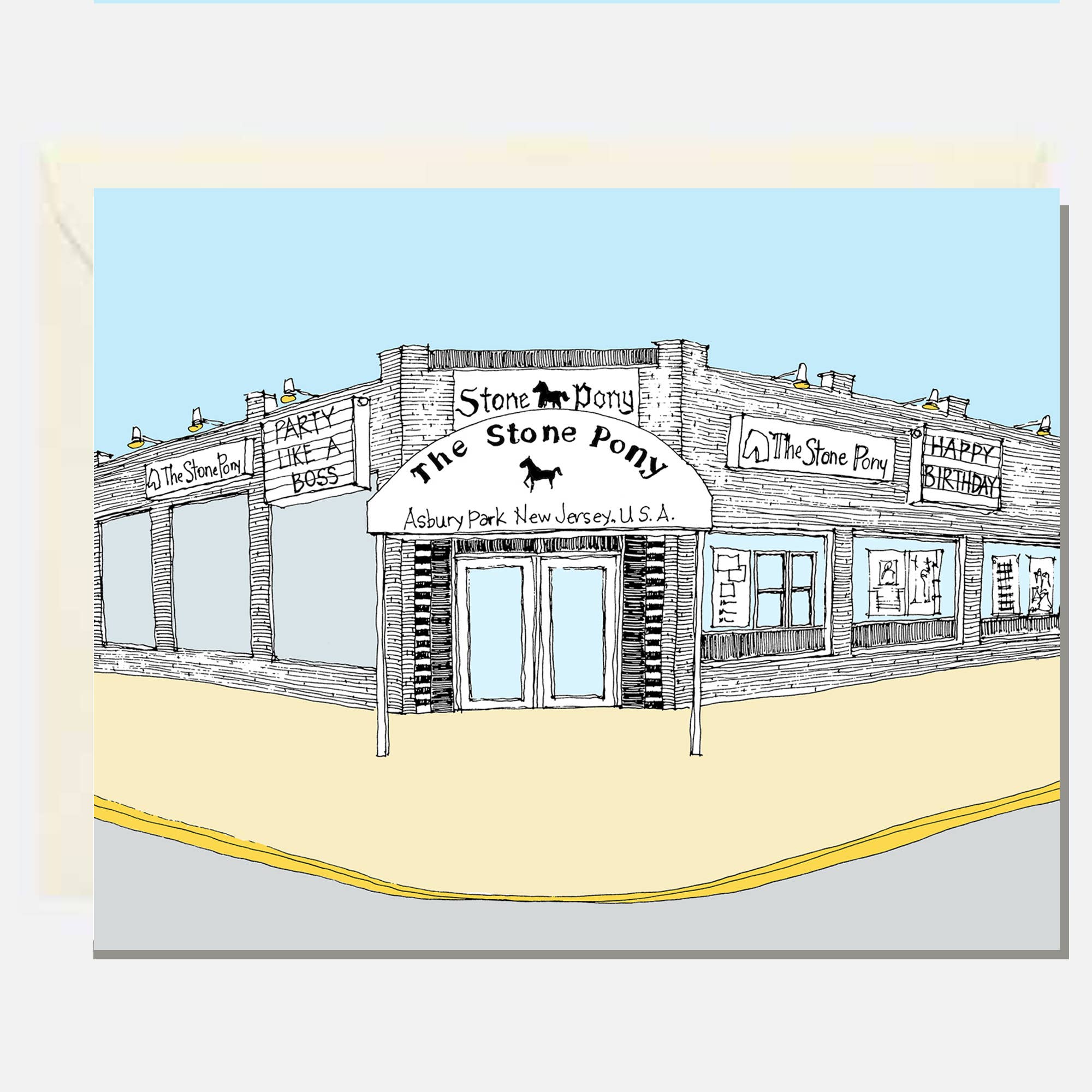 Rachelink Cards & Illustrations - Wholesale Birthday Card - Stone Pony Birthday Card0