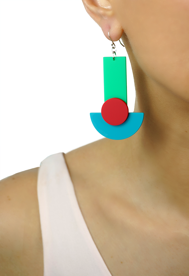 De signature Life - Wholesale Stud/Post Earrings - Boatall Light Green Single Earring1