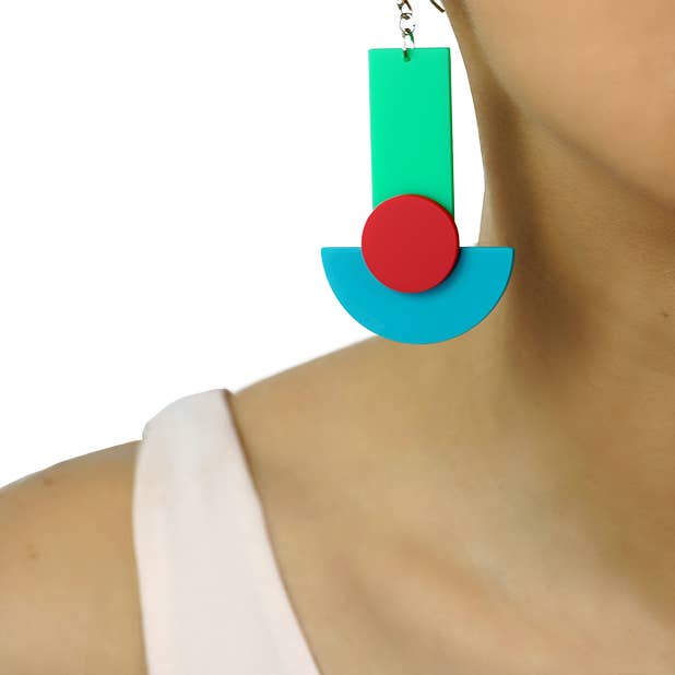De signature Life - Wholesale Stud/Post Earrings - Boatall Light Green Single Earring1