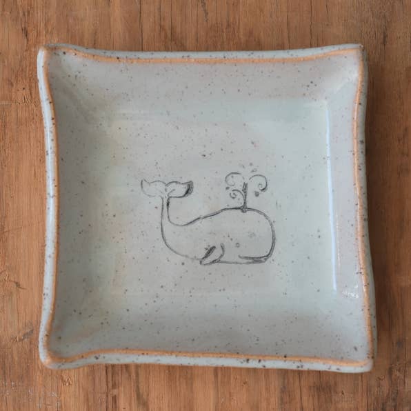 Vierkante schotel - walvis voor wholesale door Mud & Maker