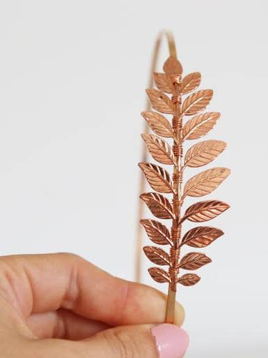 Rose guld eller Sterling sølv simpel gudinde hovedbøjle for engroshandel hos Acute Designs