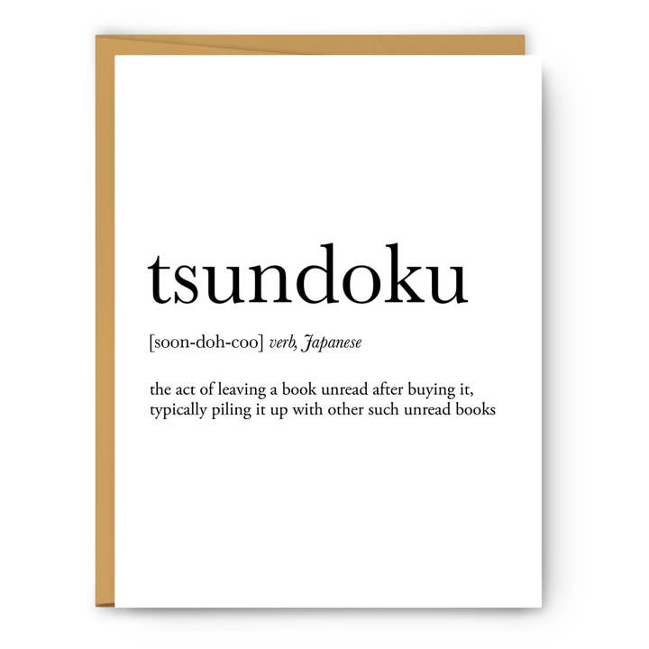 Tsundoku Definition - Litterær hverdagskort for engroshandel hos Footnotes
