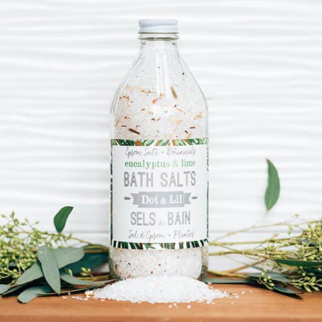 Eucalyptus & Lime Salts for wholesale by Dot & Lil