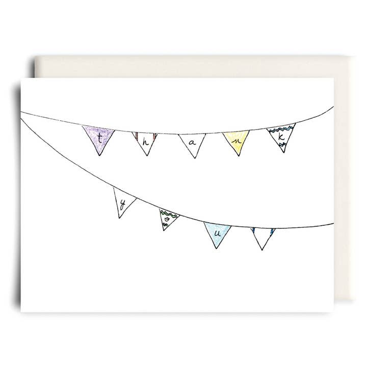 Thank You Bunting | Thank You Greeting Card for wholesale by Inkwell Cards