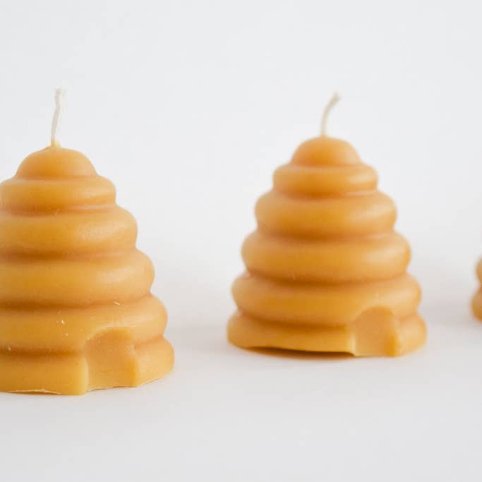 Beeswax Beehive Votive Candle for wholesale by The Bee Box