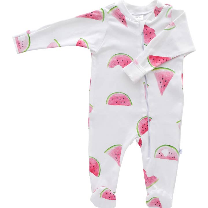 Organic Footie - watermelon for wholesale by Jennifer Ann