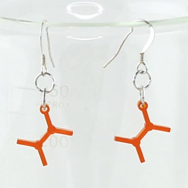 Hydrazine Rocket Fuel Molecule Earrings for wholesale by Sorcery Science