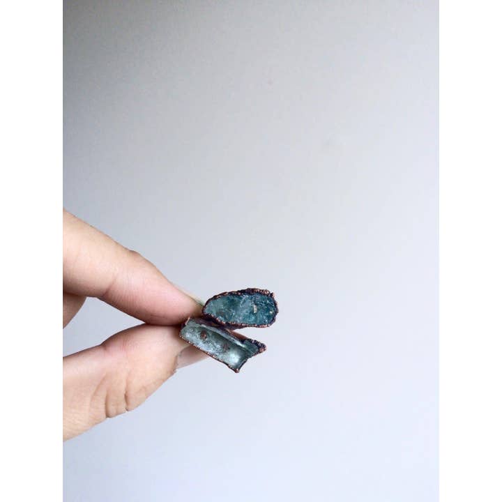 Chunky akvamarin Ring for engroshandel hos HAWKHOUSE