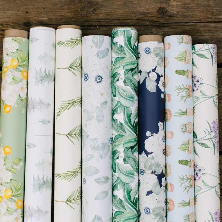 Lana's Shop - Wholesale Wrapping Paper Roll - Floral Botanic Gift Wrap Roll2