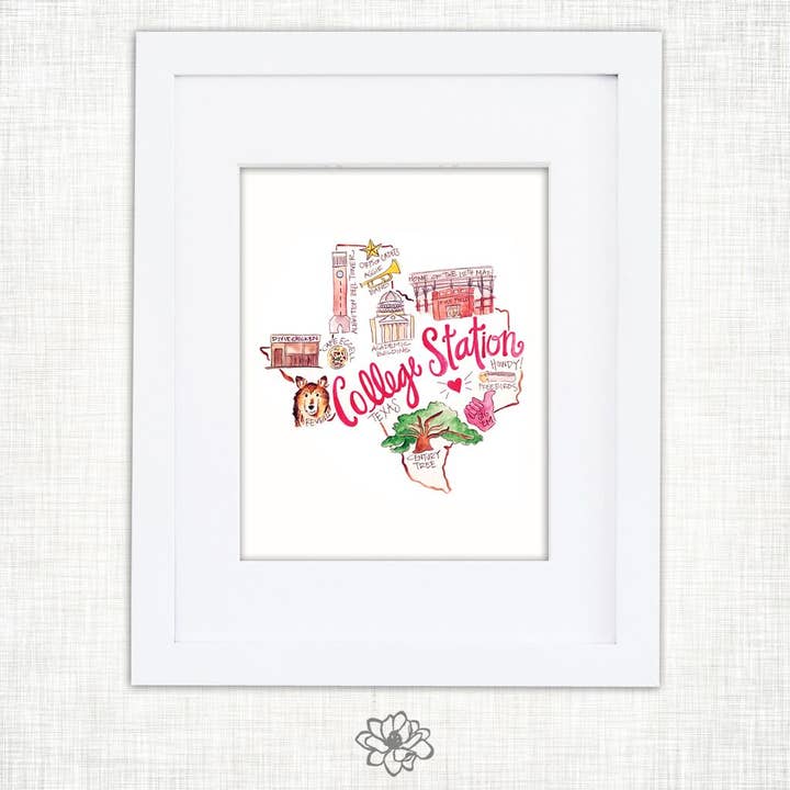 College Station Art Print for wholesale by Magnolia Creative Co.