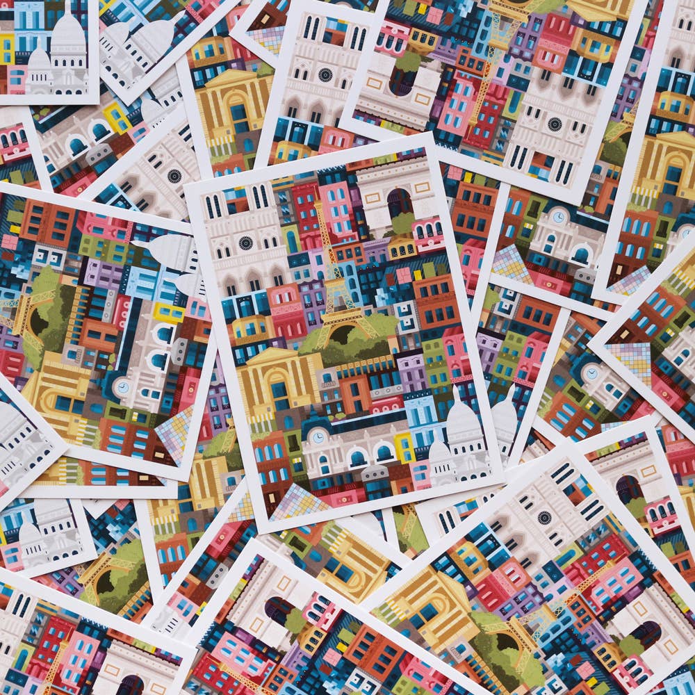 The City Works - Wholesale Postcard - Paris Colourful Postcard1