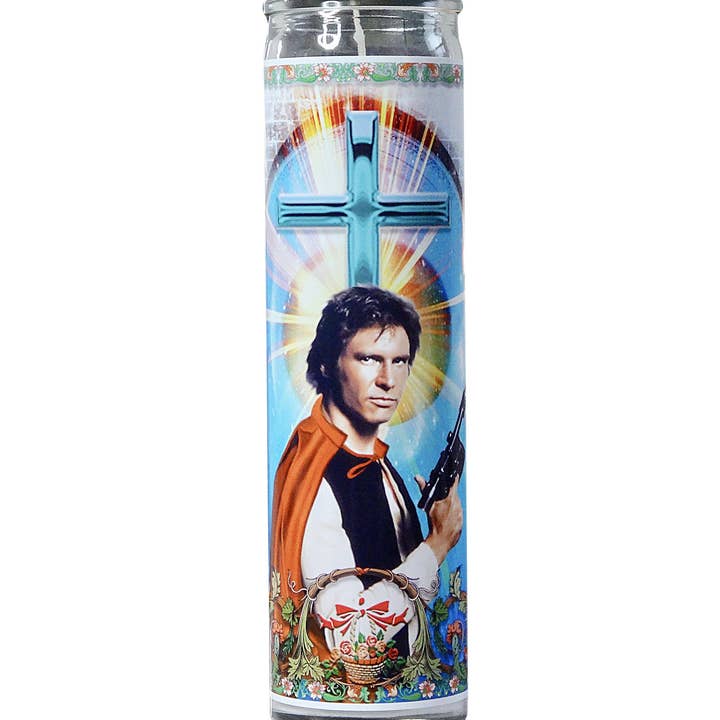Han Solo Celebrity Prayer Candle - Star Wars for wholesale by Calm Down Caren