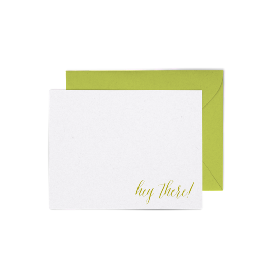 East Avenue Press - Wholesale Thinking of You Card - Hey There A2 Letterpress Cards0
