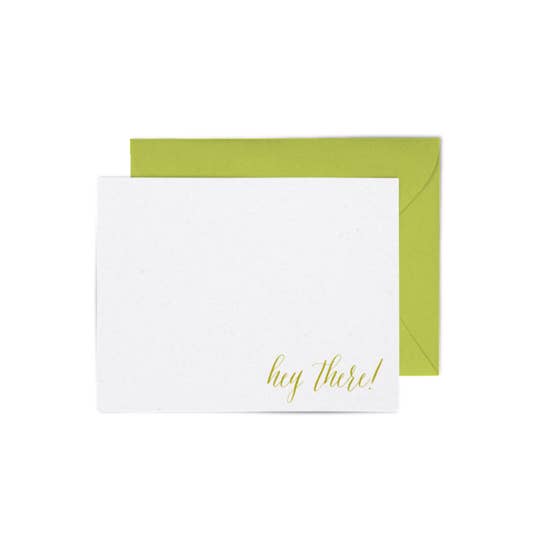 East Avenue Press - Wholesale Thinking of You Card - Hey There A2 Letterpress Cards