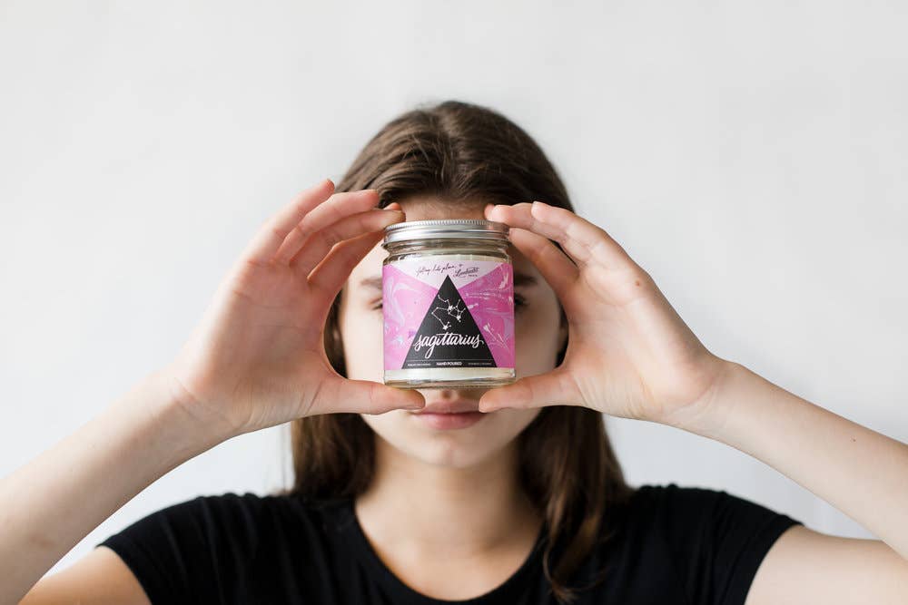 REMOVED BRAND - Wholesale Jar/Filled Candle - Astrology Series - Sagittarius Candle2