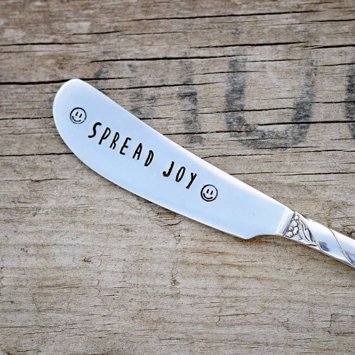 Spread Joy Butter Knife for wholesale by Pumpernickel and Wry