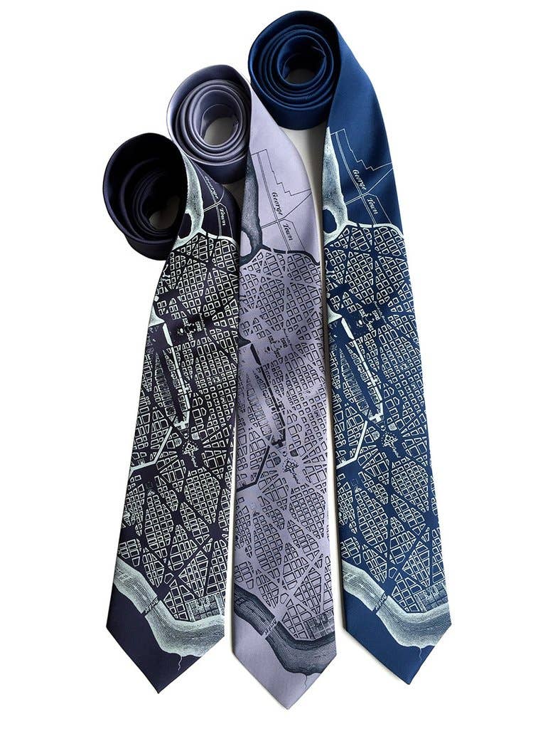 Cyberoptix Tie Lab - Wholesale Necktie - Men's - Washington DC Map Necktie1