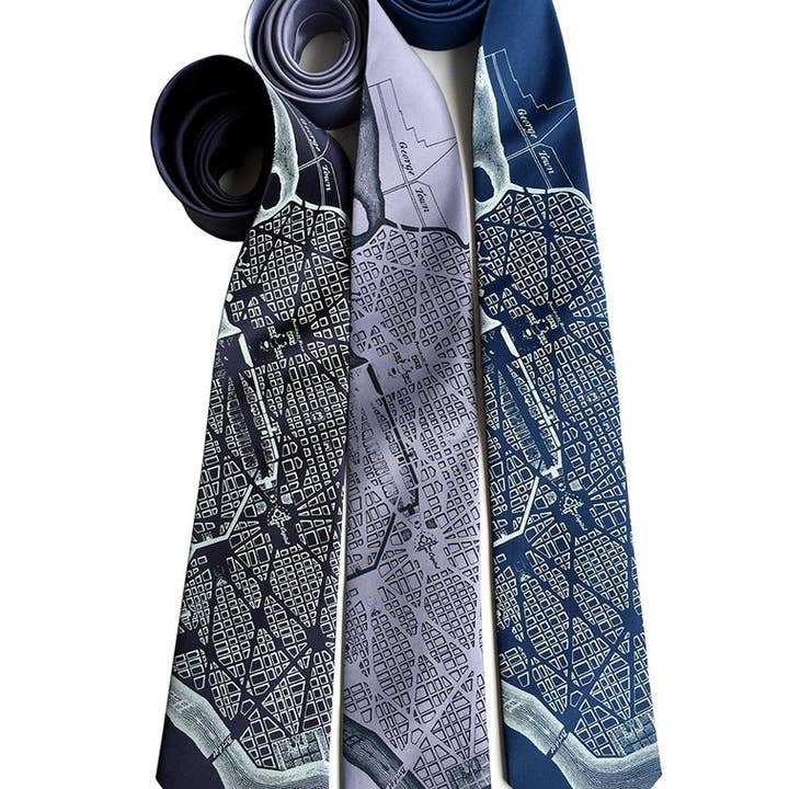 Cyberoptix Tie Lab - Wholesale Necktie - Men's - Washington DC Map Necktie1