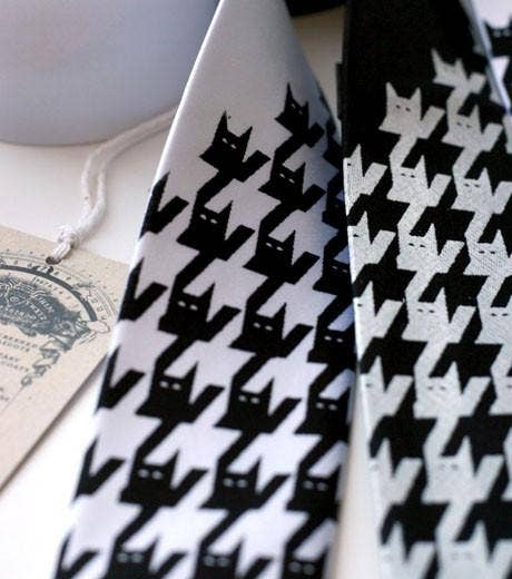 Cyberoptix Tie Lab - Wholesale Necktie - Men's - Catstooth Necktie, Houndstooth Style Print0