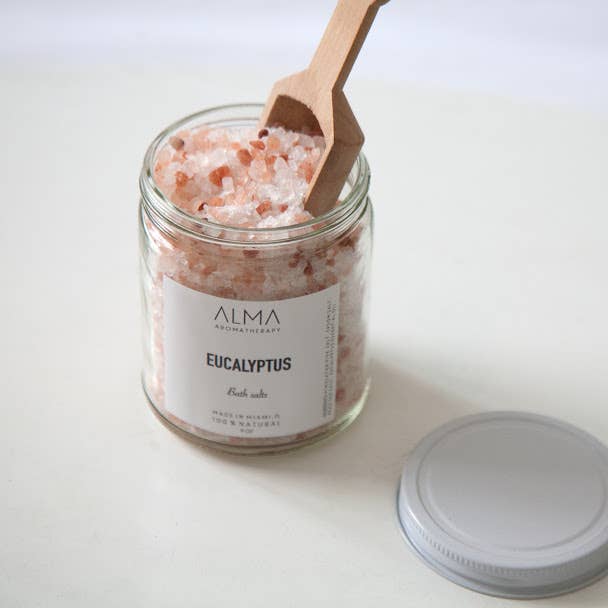Eucalyptus Bath Salt for wholesale by Alma Aromatherapy