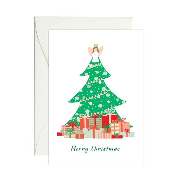 Paula & Waffle - Wholesale Christmas Card - Christmas Tree Mini Enclosure Card0