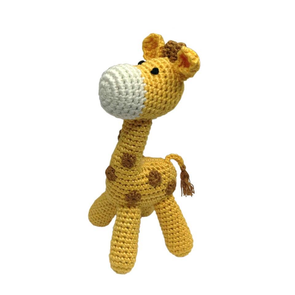 Cheengoo - Wholesale Handheld Rattle - Baby - Standing Giraffe Hand Crocheted Rattle1