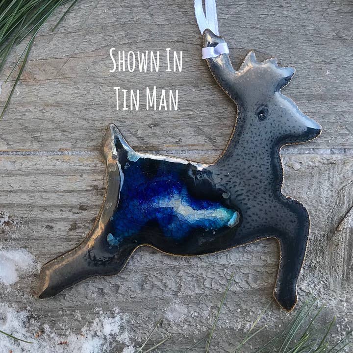 Reindeer Ornament for wholesale by Dock 6 Pottery