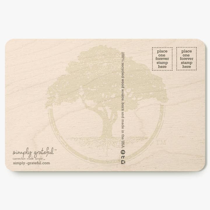 Simply Grateful - Wholesale Postcard - California Republic - Grizzly Postcard1