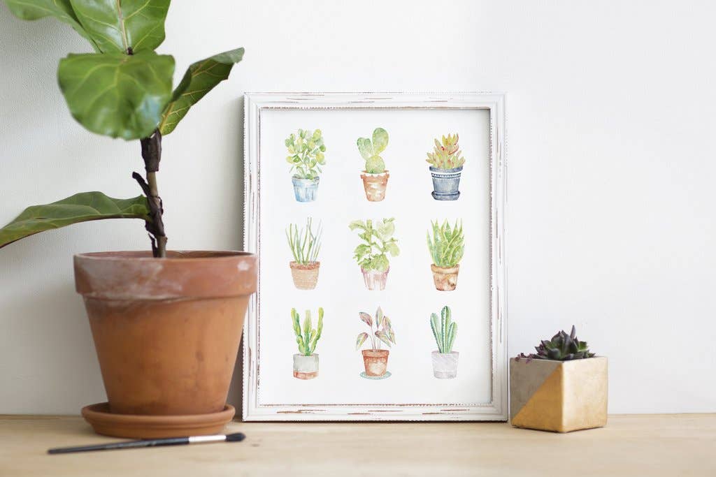 Lilac Paperie - Wholesale Art Print - 8” x 10” Mini Plants  Watercolor Print2
