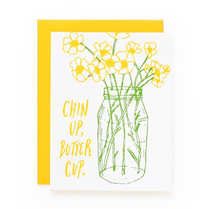 Chin Up Buttercup | Garden Greetings Cards for wholesale by Wild Ink Press