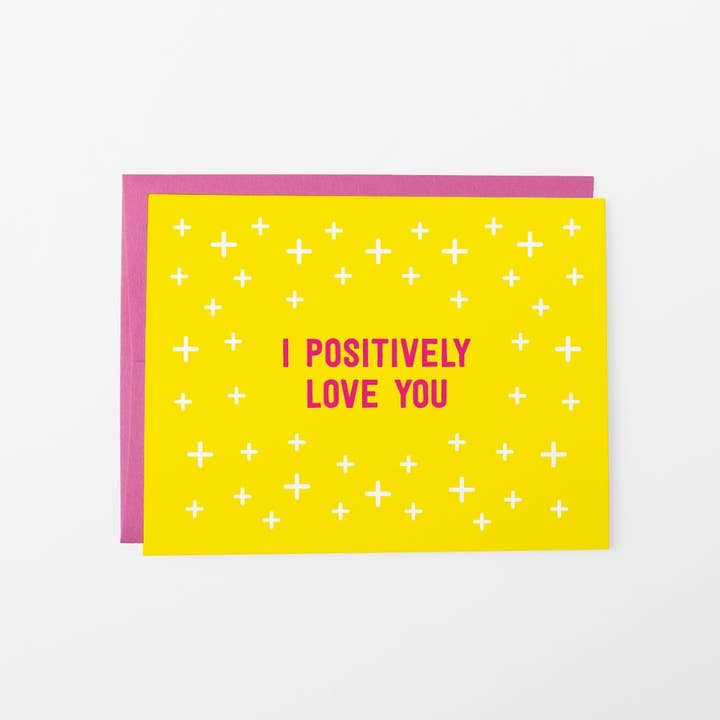 Graphic Anthology Greeting Cards - Vente Cartes de déclaration d'amour - Carte de vœux positivement Love You2