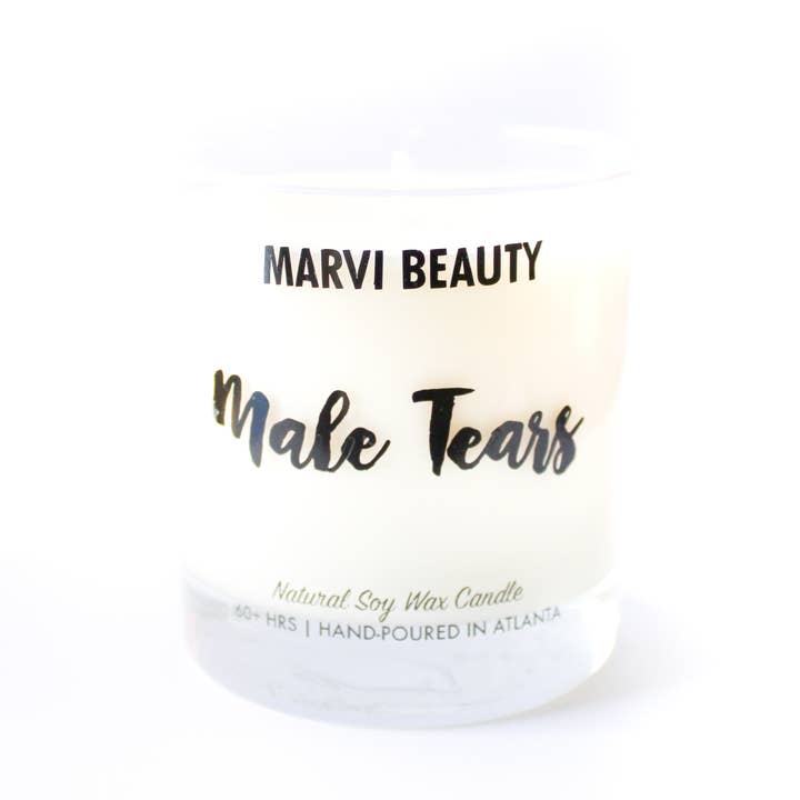 Bougie en cire de soja larmes mâles pour la vente par Marvi Beauty
