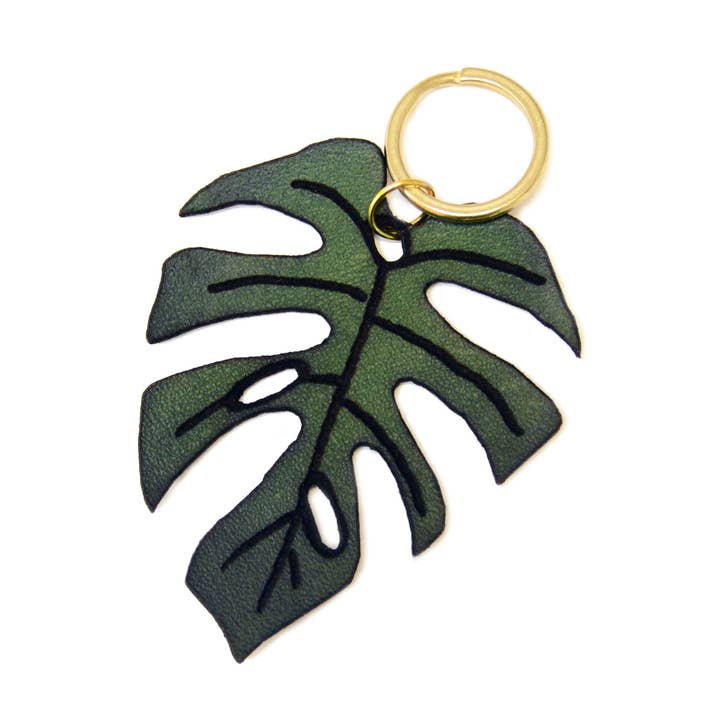 Stitch & Shutter - Wholesale Keychain - Women's - Monstera Leaf Keychain0