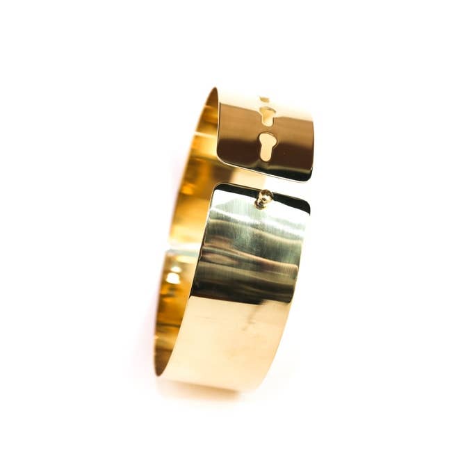 Brass Smooth Band Collar Necklace for wholesale by Bisjoux