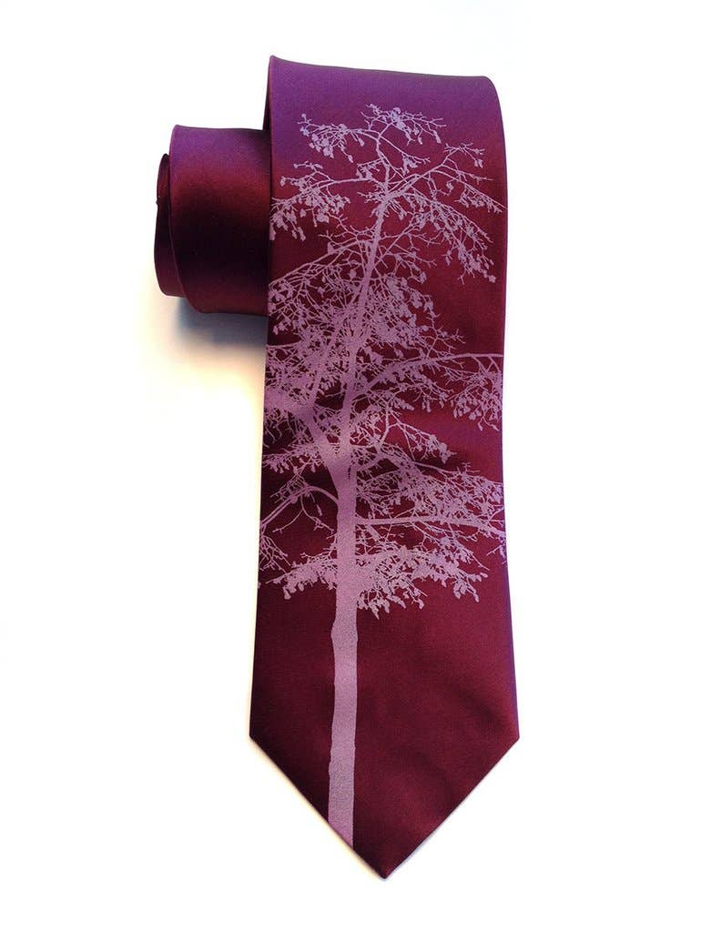 Cyberoptix Tie Lab - Wholesale Necktie - Men's - Aspen Necktie. Tree Silhouette Tie3