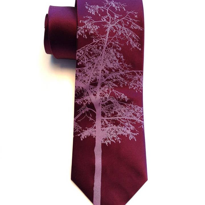 Cyberoptix Tie Lab - Wholesale Necktie - Men's - Aspen Necktie. Tree Silhouette Tie3