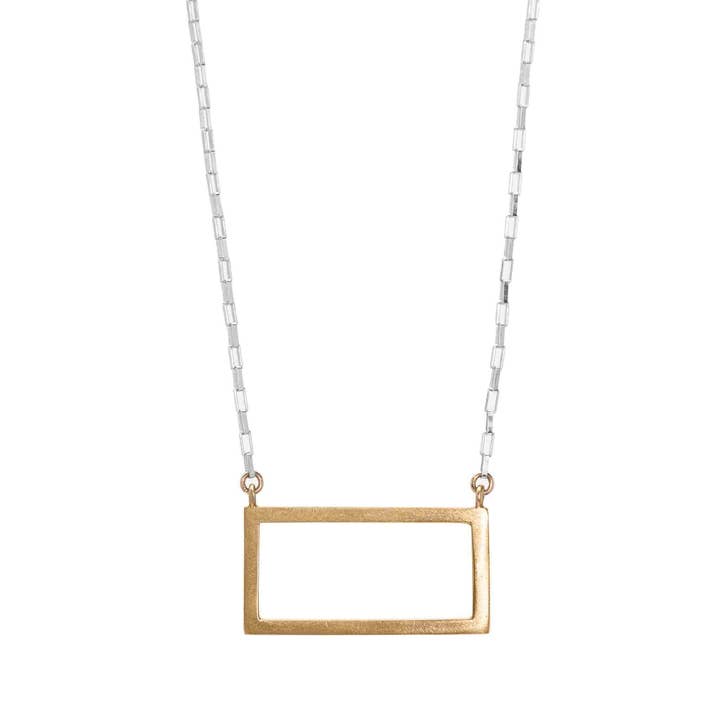Collana Rettangolo Corta - Bronzo per la vendita all'ingrosso da parte di Cielomar Jewelry