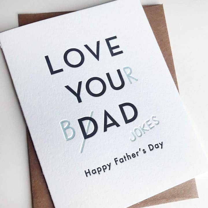 Steel Petal Press - Wholesale Father's Day Card - Dad Jokes - Letterpress Father's Day Greeting Card
