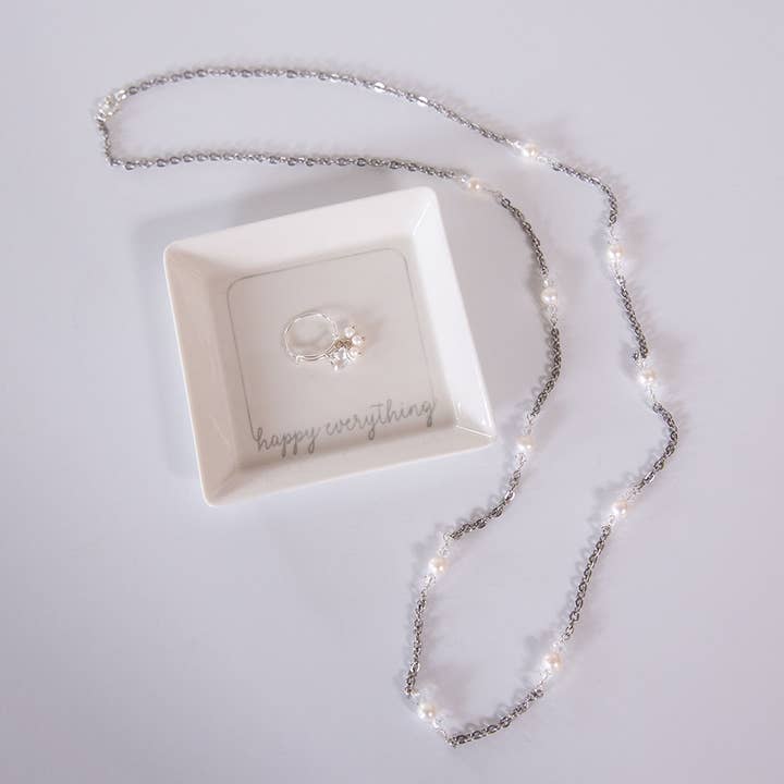 Jamila Collective, LLC - Wholesale Beaded/Pearl Necklace - Sara Station Necklace - White Pearl2