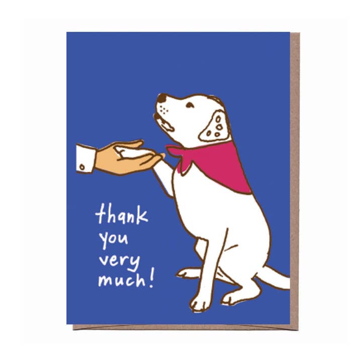 Good Dog Thank You Greeting Card for wholesale by La Familia Green