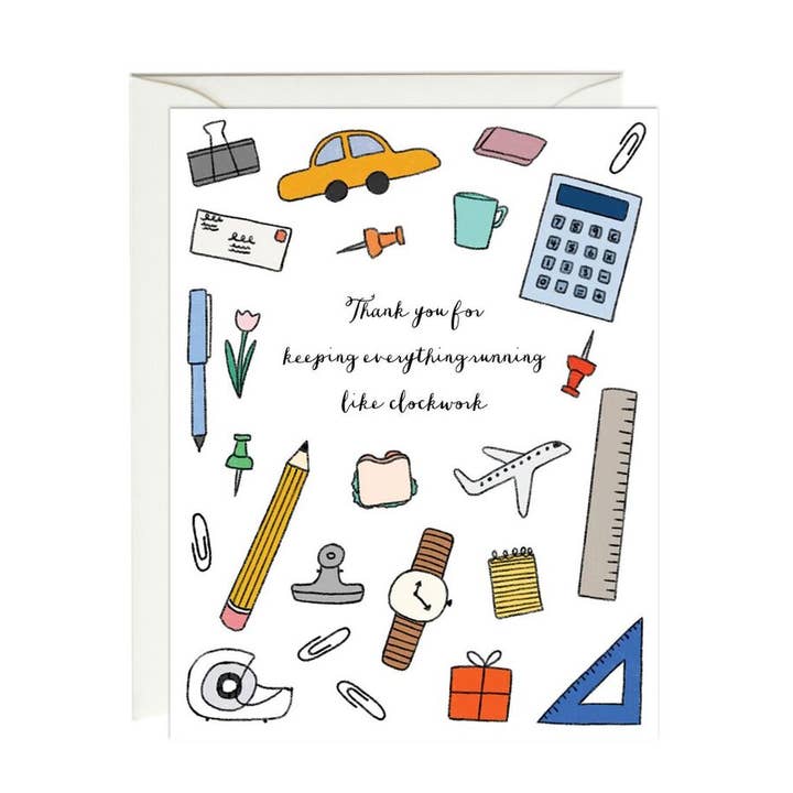 Paula & Waffle - Wholesale Thank You Card - Office Supplies Thank You Card0