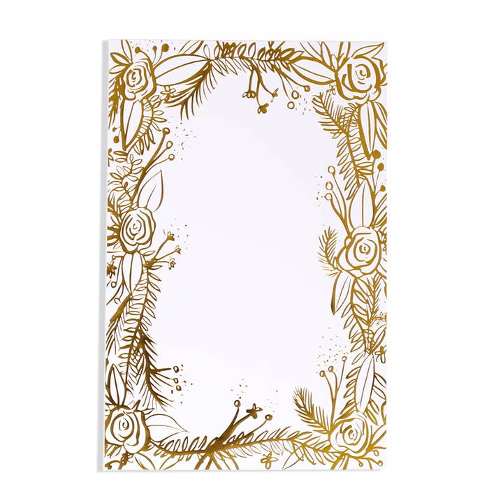 Thimblepress - Vente Blocs-notes - Bloc-notes floral doré