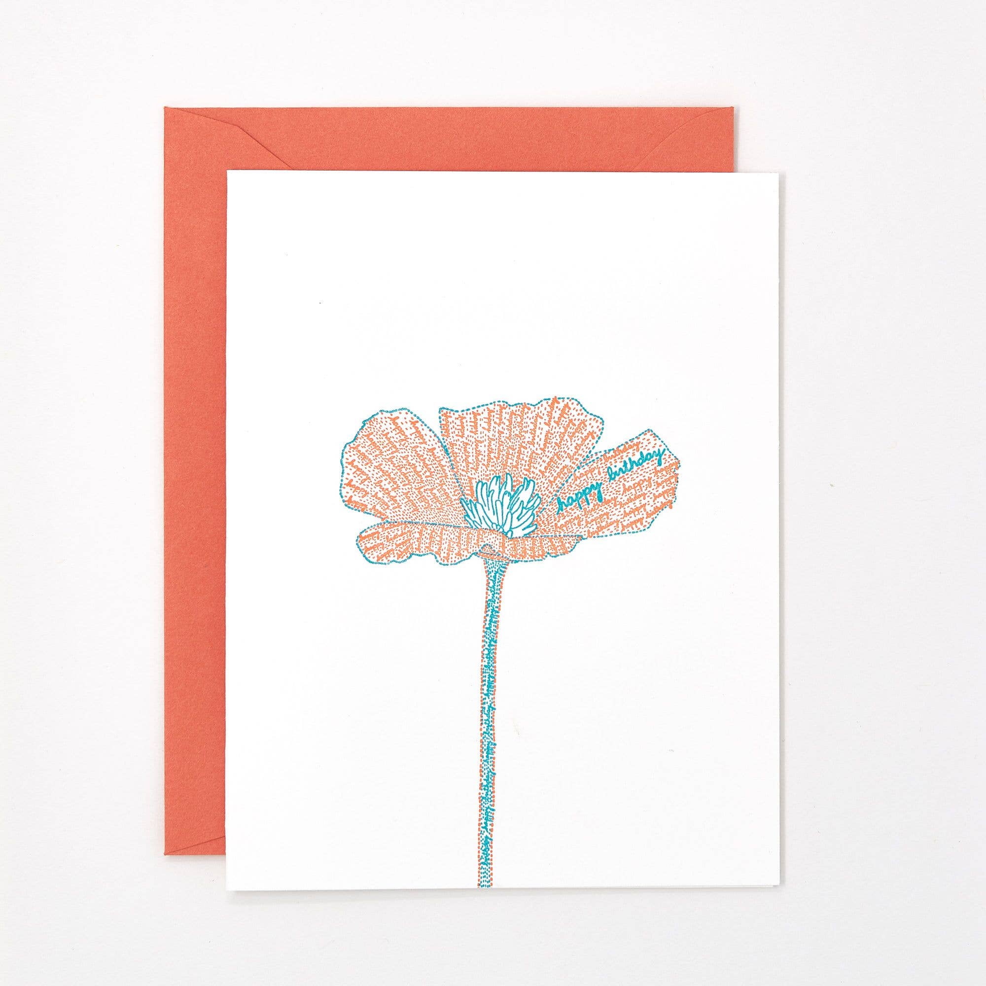 Helen Edna - Wholesale Birthday Card - Birthday Poppy - Spring Greeting Card0