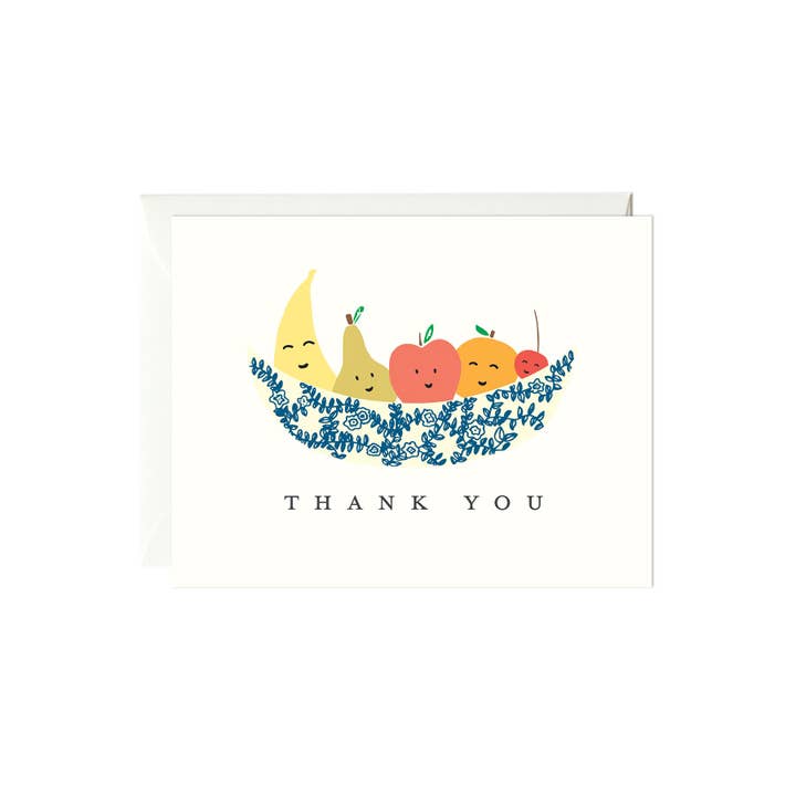 Fruit Bowl Thank You Card for wholesale by Paula & Waffle